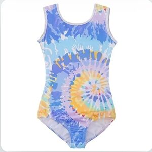 NWT Zkql blue spiral girls leotard size 10